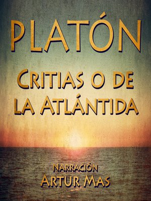 cover image of Critias o de la Atlántida